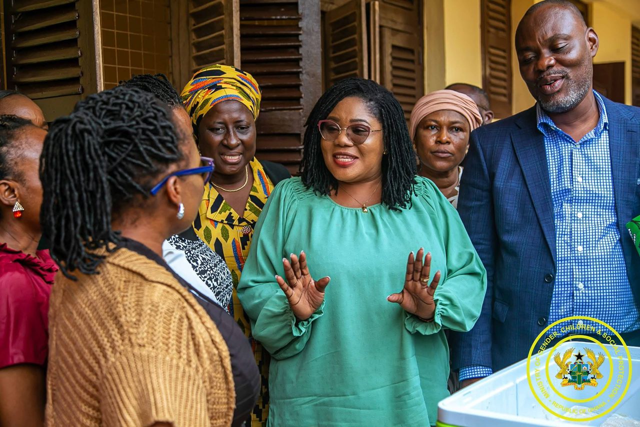 GENDER MINISTER,  UNDERTAKES MONITORING VISIT TO WEIJA GBAWE SCHOOLS UNDER GSFP